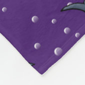 Funny Shark Cartoon Paarse bubbels Fleece Deken (Hoek)