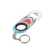Funny Shark Cartoon Sleutelhanger Flessenopener (Achterkant Gekanteld)