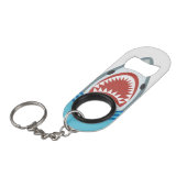 Funny Shark Cartoon Sleutelhanger Flessenopener (Voorkant Gekanteld)