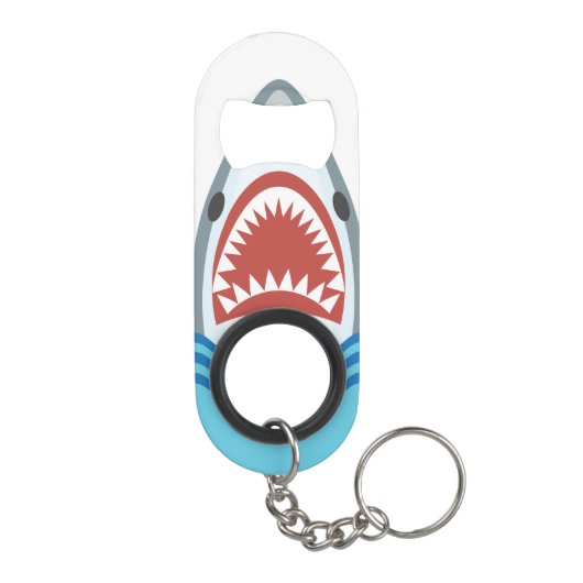 Funny Shark Cartoon Sleutelhanger Flessenopener (Achterkant)