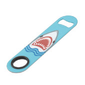 Funny Shark Cartoon Speed Flessenopener (Achterkant Gekanteld)