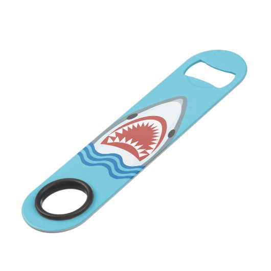 Funny Shark Cartoon Speed Flessenopener (Achterkant Gekanteld)