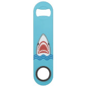 Funny Shark Cartoon Speed Flessenopener (Voorkant)