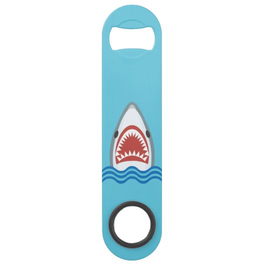 Funny Shark Cartoon Speed Flessenopener (Voorkant)