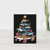 Funny Shark Christmas Tree  Kaart (Voorkant)
