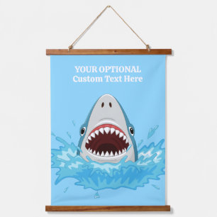 Funny Shark Custom Text Hangend Wandkleed