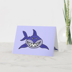 Funny Shark Denking of you card Kaart