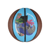 Funny shark die tv-cartoon bekijkt basketbal (Verticaal)