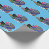 Funny shark die tv-cartoon bekijkt cadeaupapier (Hoek)