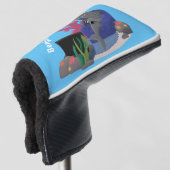 Funny shark die tv-cartoon bekijkt golfheadcover (3/4 voorkant)