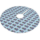 Funny shark die tv-cartoon bekijkt kerstboom rok (Gekanteld)