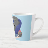 Funny shark die tv-cartoon bekijkt latte mok (Rechts)