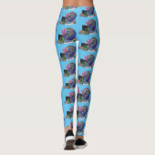 Funny shark die tv-cartoon bekijkt leggings (Achterkant)