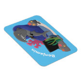 Funny shark die tv-cartoon bekijkt magneet (Rechterzijde)