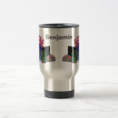 Funny shark die tv-cartoon bekijkt reisbeker (Center)