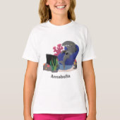 Funny shark die tv-cartoon bekijkt t-shirt (Voorkant)