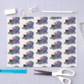 Funny shark die tv-cartoon bekijkt tissuepapier (Craft)