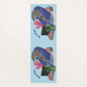 Funny shark die tv-cartoon bekijkt yogamat (Achterkant)