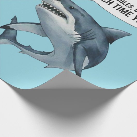 Funny shark diver lunch time :nice bubbles bro cadeaupapier (Hoek)
