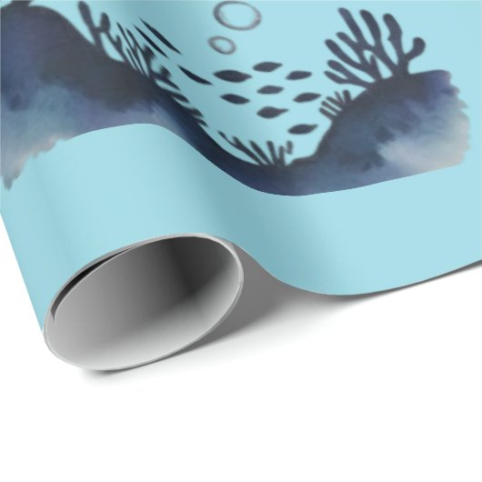 Funny shark diver lunch time :nice bubbles bro cadeaupapier (Rol Hoek)