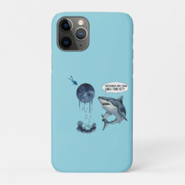 Funny shark diver lunch time nice bubbles bro Case-Mate iPhone case