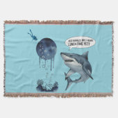 Funny shark diver lunch time :nice bubbles bro deken (Voorkant)