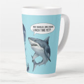 Funny shark diver lunch time :nice bubbles bro latte mok (Rechterhoek)