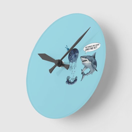 Funny shark diver lunch time :nice bubbles bro ronde klok (Hoek)