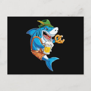 Funny Shark Drink Beer - Crazy Shark Gifts Aankondigingskaart