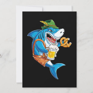 Funny Shark Drink Beer - Crazy Shark Gifts Bedankkaart