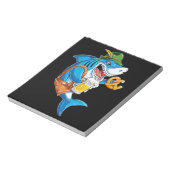Funny Shark Drink Beer - Crazy Shark Gifts Notitieblok (Linkerzijde)