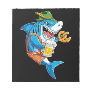 Funny Shark Drink Beer - Crazy Shark Gifts Notitieblok
