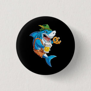 Funny Shark Drink Beer - Crazy Shark Gifts Ronde Button 3,2 Cm