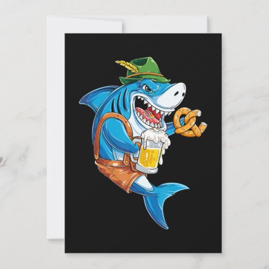 Funny Shark Drink Beer - Crazy Shark Gifts Save The Date (Voorkant)