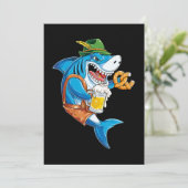 Funny Shark Drink Beer - Crazy Shark Gifts Save The Date (Staand voorkant)