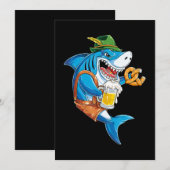 Funny Shark Drink Beer - Crazy Shark Gifts Save The Date (Voorkant / Achterkant)