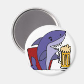Funny Shark Drink Beer Magneet (Voorkant / Achterkant)