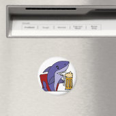 Funny Shark Drink Beer Magneet (Insitu (Vaatwasser))