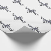 Funny Shark Drone Art Cadeaupapier (Hoek)