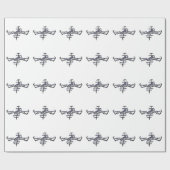 Funny Shark Drone Art Cadeaupapier (Vlak)