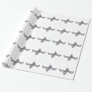 Funny Shark Drone Art Cadeaupapier