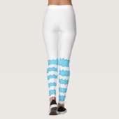Funny Shark Fin on Water Illustration Leggings (Achterkant)
