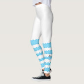 Funny Shark Fin on Water Illustration Leggings (Links)