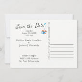 Funny Shark Fish Theme Weddenschap redt de datum Kaart (Achterkant)