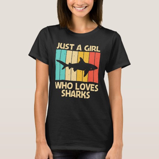 Funny Shark for Girls Kind Hammerhead Tiger Sharks T-shirt (Voorkant)