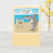 Funny Shark heeft koffie nodig om zijn ding te doe Kaart (Gele Bloem)