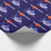 Funny Shark Holding Rode ballon Cadeaupapier (Hoek)