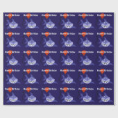 Funny Shark Holding Rode ballon Cadeaupapier (Vlak)