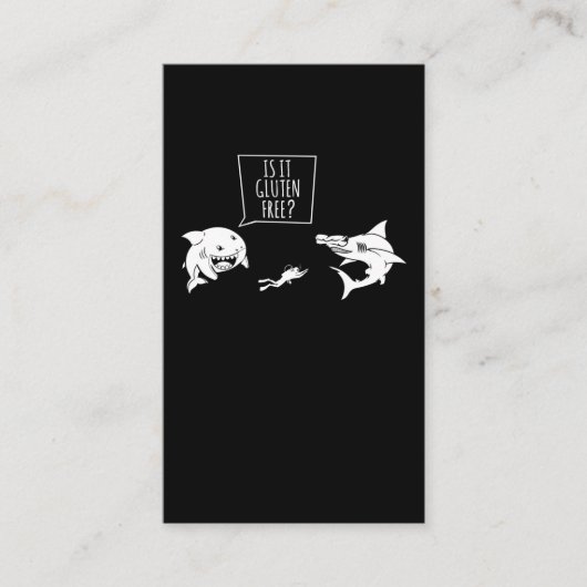 Funny Shark Humor Scuba Diver Joke Visitekaartje (Voorkant)