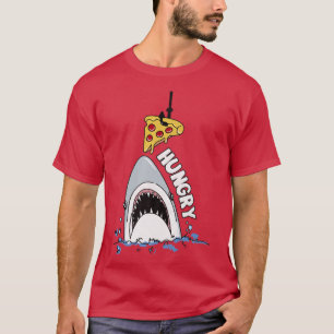 Funny Shark Hungry Shark met Pizza T-shirt